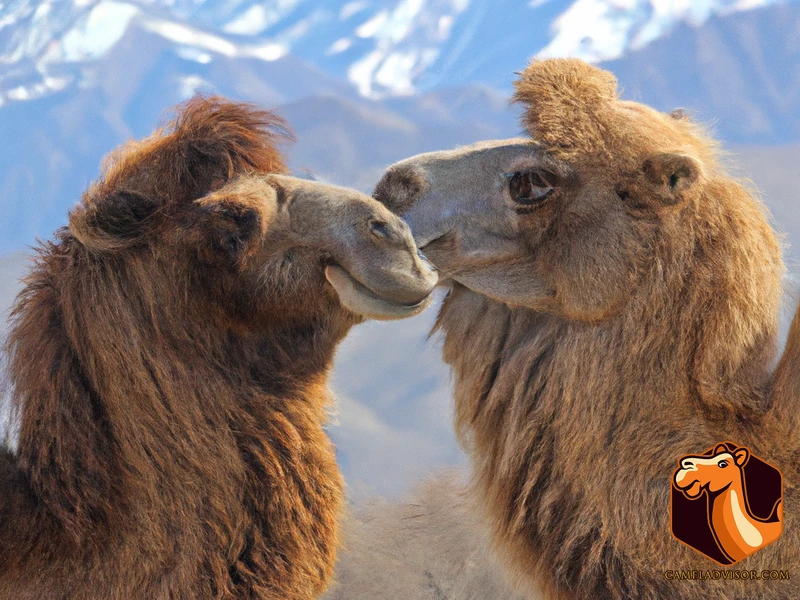Bactrian Camels In Different Environments