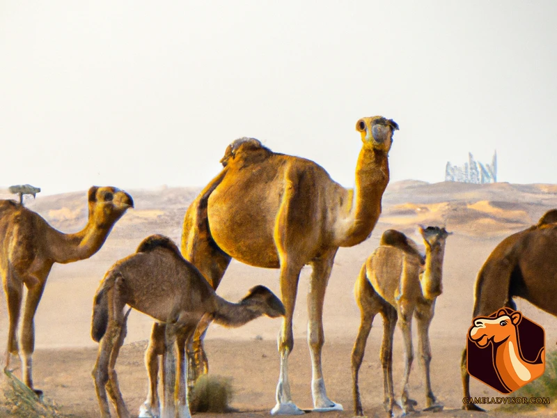 Life Of Father Camels In The Herd